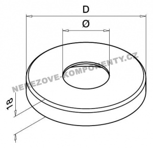 Krytka veľkého horného ukotvenia - stĺpik zábradlia pr. 42,4 mm