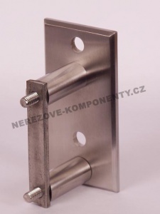 Bočné ukotvenie stĺpika pr. 42,4 mm - 2x skrutka + hranatá platňa