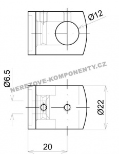 Držiak napínača nerez. lanka 5 mm - krajný HS