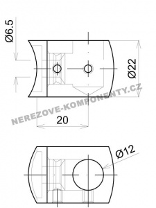 Držiak nerezového prútu 12 mm - krajný ľavý KS