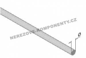 Nerezové lanko 5 mm