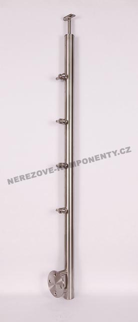 Nerezové zábradlie - stĺpik 42,4 mm - bočný - lanko 5 mm