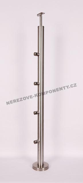 Nerezové zábradlie - stĺpik 42,4 mm - horný- prút 12 mm