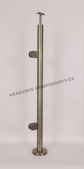 Nerezové zábradlie - stĺpik 42,4 mm - horné - sklo